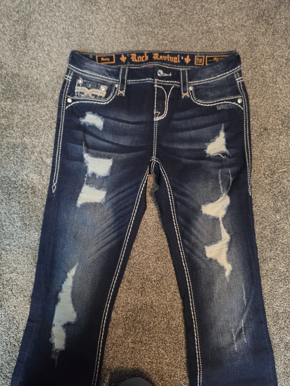 Womens Rock Revival Mid-Rise Betty Bootcut